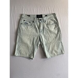 SuperDry 31x10" Light Wash Denim Slim‎ 5 Pocket Jorts Mens Shorts